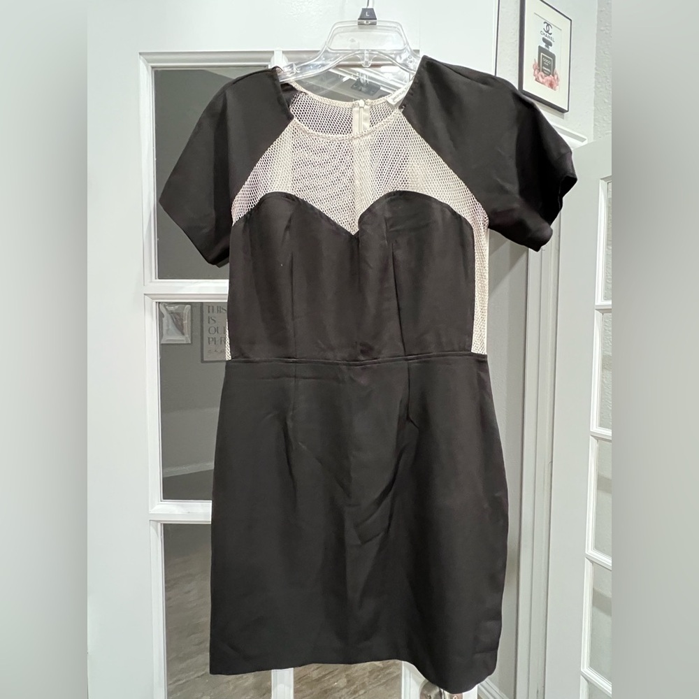 Jealous Tomato Black and White Sweetheart Sheath Dress